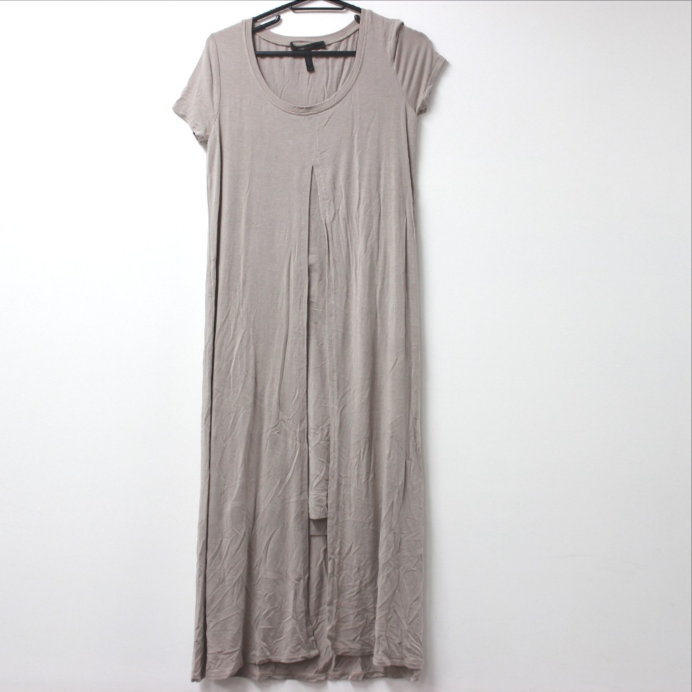 bgmaxazria ビーシービージーマックスアズリア 半袖 ロングワンピース ワンピース ベージュ レディース 中古 ー ブラモ 欲しいブランド品がすぐ見つかる ネット通販サイト
