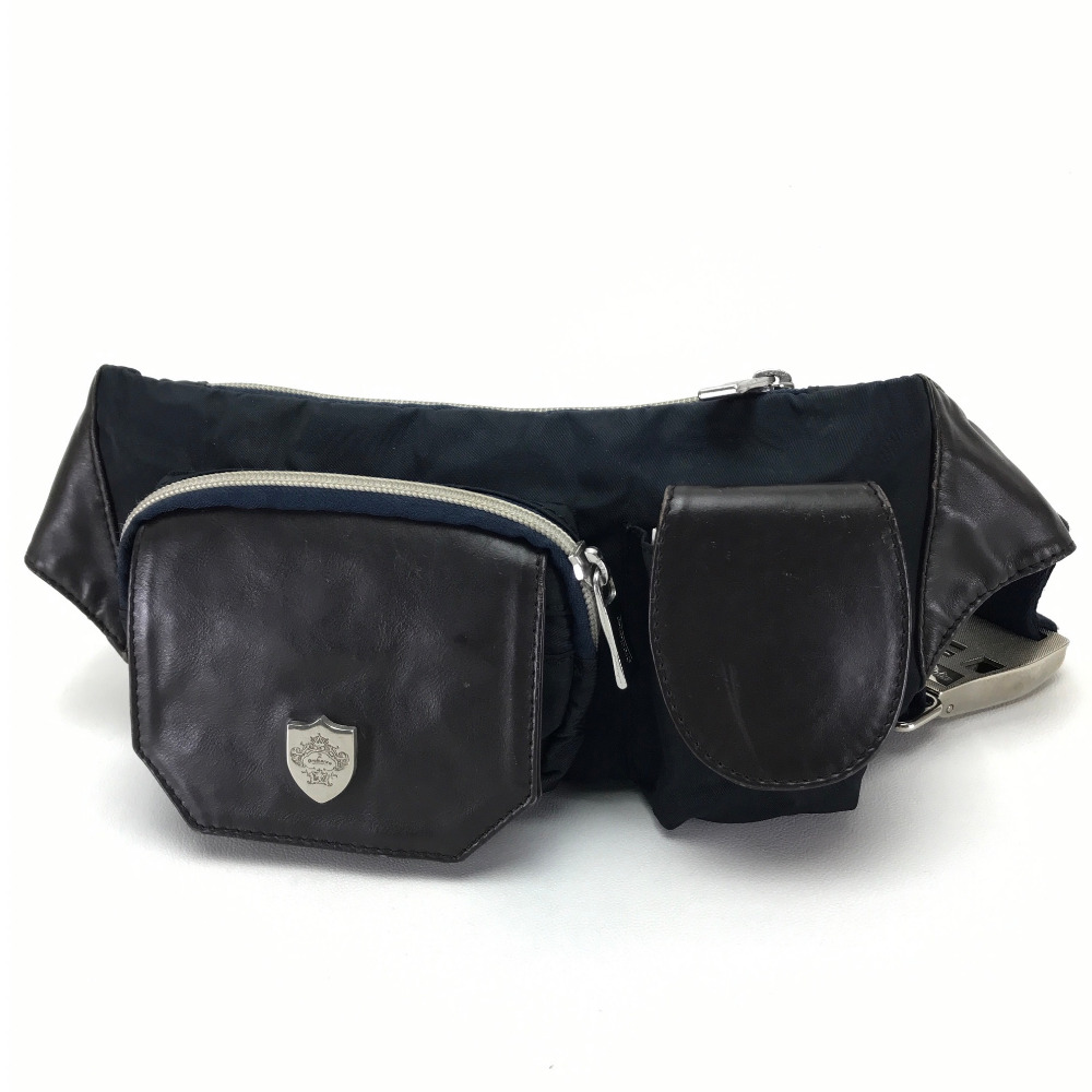 Orobianco オロビアンコ ウエストバッグ ウエストポーチ ベルトバッグ ヒップバッグ ボディバッグ ナイロン レザー ネイビー メンズ ー ブラモ 欲しいブランド品がすぐ見つかる ネット通販サイト