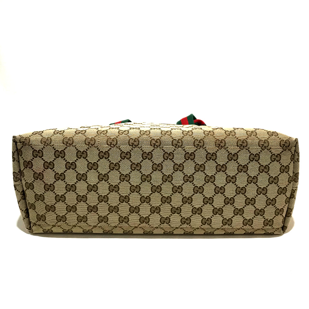 gucci gucci 155524单肩包雪利线手提包gg帆布x皮革米色女装