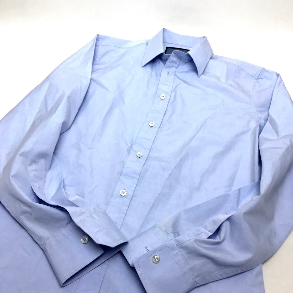 大決算売り尽くし 国内発 Gucci ライトブルーコットンボクシーフィットシャツ 日本正規品 Theblindtigerslidell Com