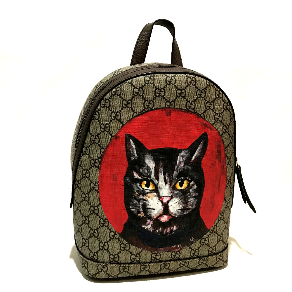 Gucci グッチ バックパック リュックサック ミスティックキャット プリント Ggスプリーム リュック デイパック Ggスプリームキャンバス レザー ベージュ マルチカラー ブラウン レディース ー ブラモ 欲しいブランド品がすぐ見つかる ネット通販サイト