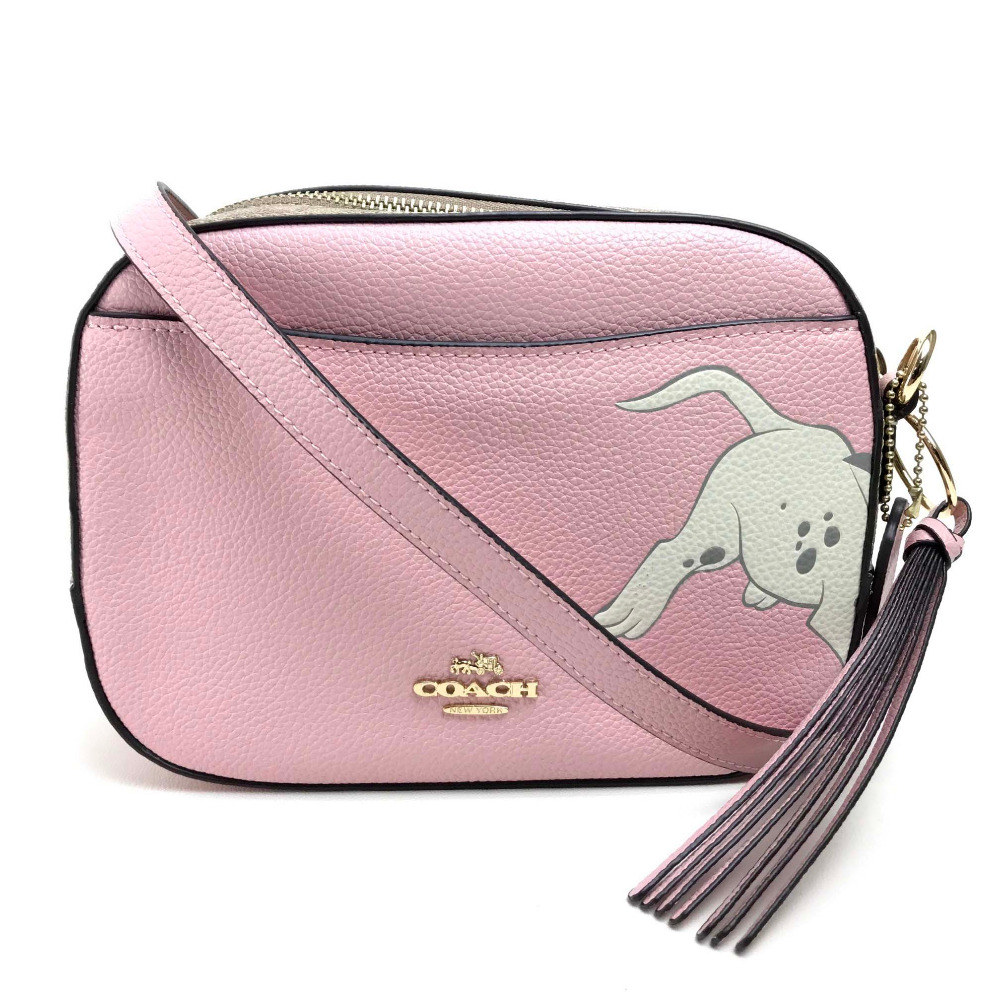 Coach コーチ カメラバッグ ポシェット ウィズダルメシアン 100匹ワンちゃん Disney ディズニー ショルダーバッグ レザー ピンク レディース ー ブラモ 欲しいブランド品がすぐ見つかる ネット通販サイト