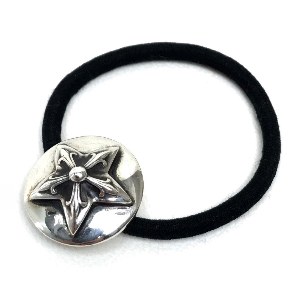 Chrome Hearts クロムハーツ 2984 304 6514 9100 ヘアアクセサリー ブレスレット 5ポイントスター コンチョ メンズ レディース ヘアゴム シルバー925 シルバー ユニセックス ー ブラモ 欲しいブランド品がすぐ見つかる ネット通販サイト