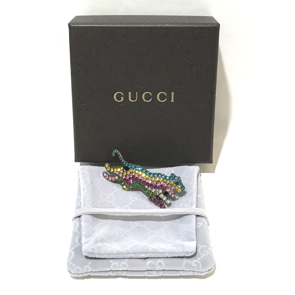 全国宅配無料 Gucci グッチ アクセサリー リング メタル パンサーモチーフ リング 指輪 ラインストーン メタル 11号 ゴールド マルチカラー レディース 新しい到着 Todomundo Org