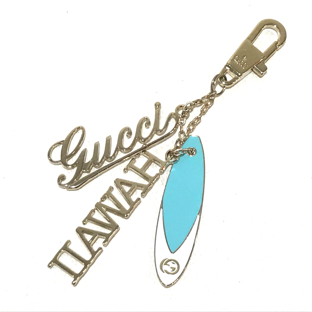 GUCCI Gucci Bag Charm GUCCI Logo Hawaii Surfboard Keychain GP Gold (Soft) Ladies ー The best ...