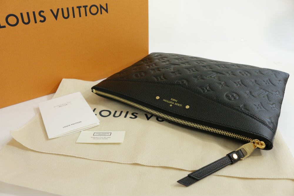 Louis Vuitton Monogram Unplant daily pouch clutch bag / M 62937 / Black (Noir) / LOUIS VUITTON ...