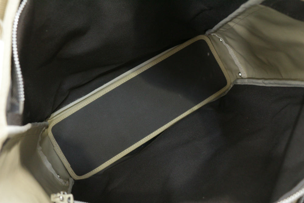 porter yoshida手提包拉链上衣帆布手提包/灰色×米色/ porter次日送