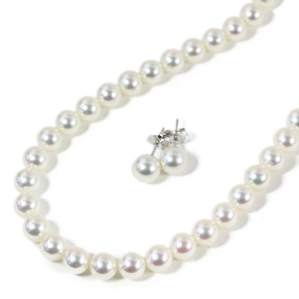 Tasaki タサキ 田崎真珠 ジュエリーセット アコヤ真珠 Pearl パールネックレス ピアス K18wg 750 39 3g Tasaki Pearl ー ブラモ 欲しいブランド品がすぐ見つかる ネット通販サイト