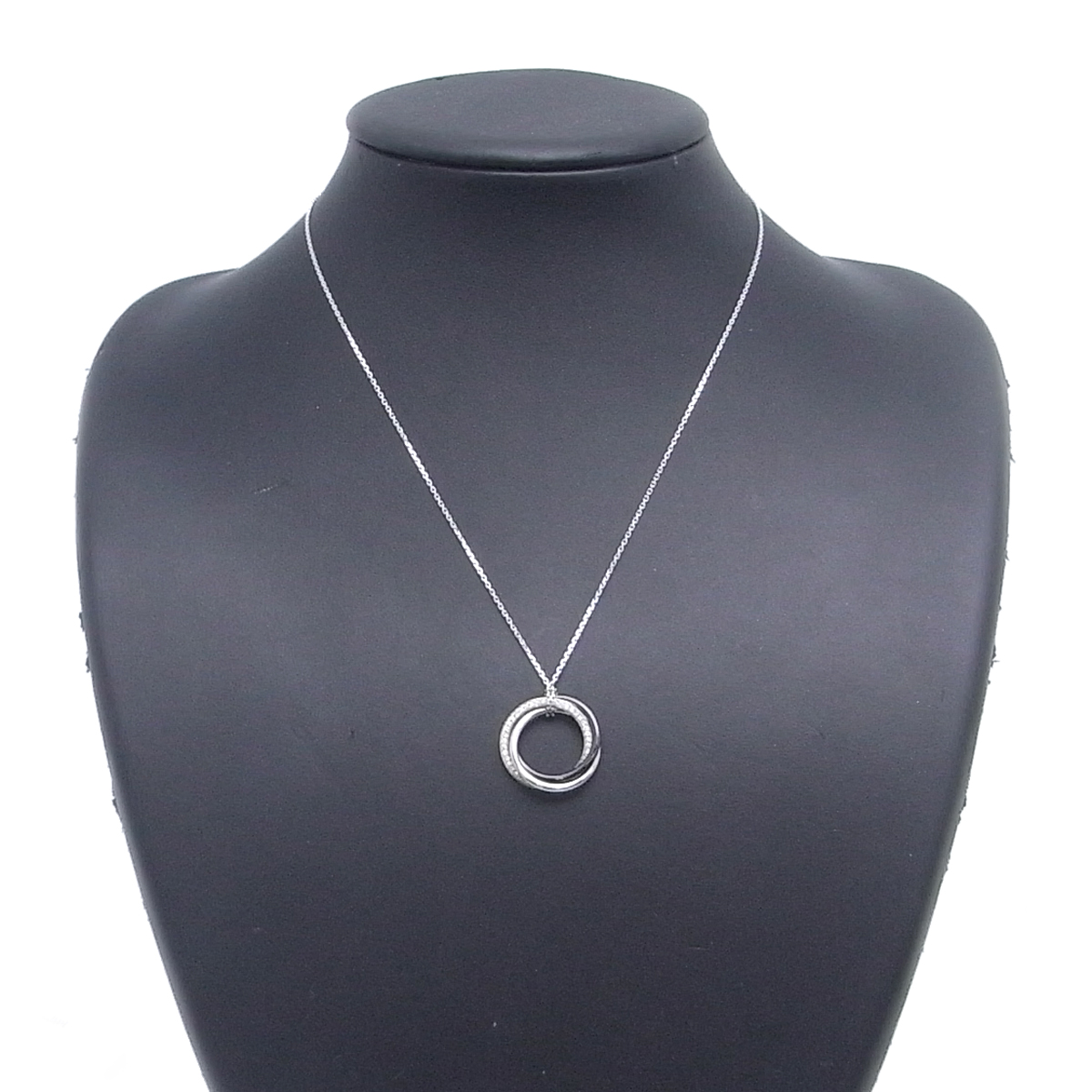 cartier卡地亚b7221100三位一体钻石吊坠750白金x陶瓷x pt 950女士