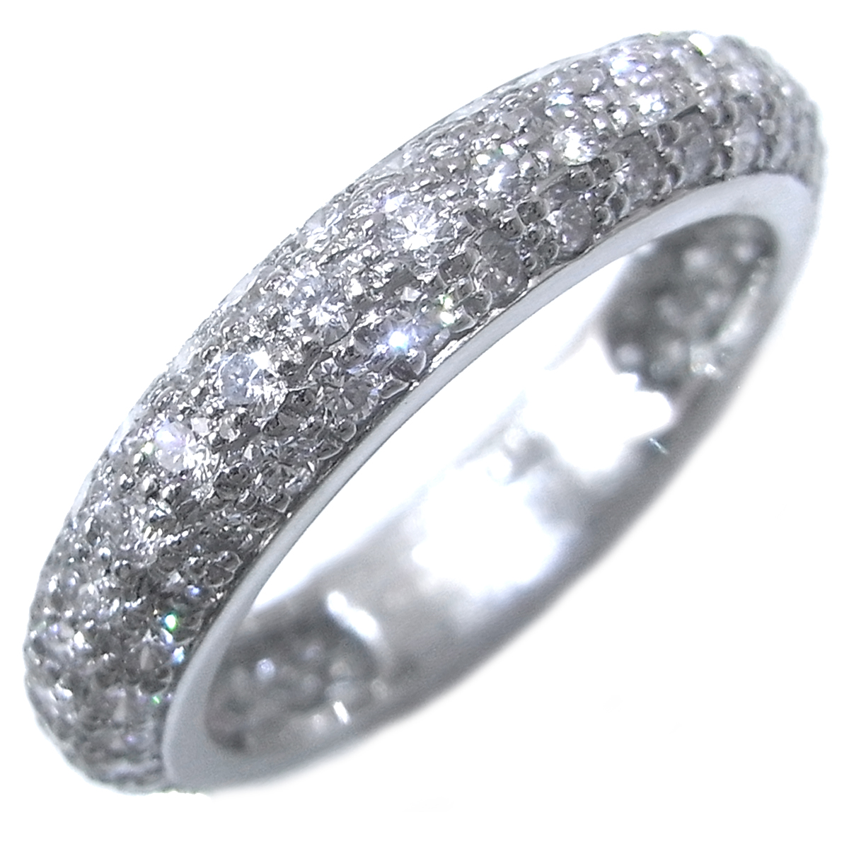 Cartier カルティエ エタニティ パヴェ ダイヤモンド Pt950プラチナ 8号 レディース リング 指輪 Dh 中古 Aランク ー ブラモ 欲しいブランド品がすぐ見つかる ネット通販サイト