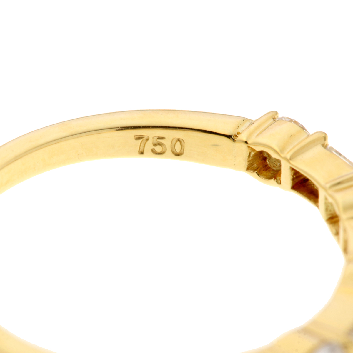 蒂芙尼半圆钻石750黄金9号女士戒指/戒指dh50958 [二手]等级a