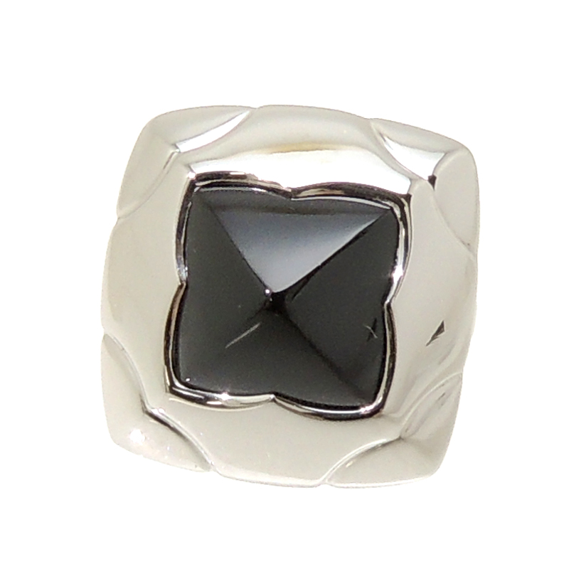 Bvlgari ブルガリ ピラミデ オニキス 片方のみ 750ホワイトゴールド レディース メンズ ピアス Dh 中古 Aランク ー ブラモ 欲しいブランド品がすぐ見つかる ネット通販サイト