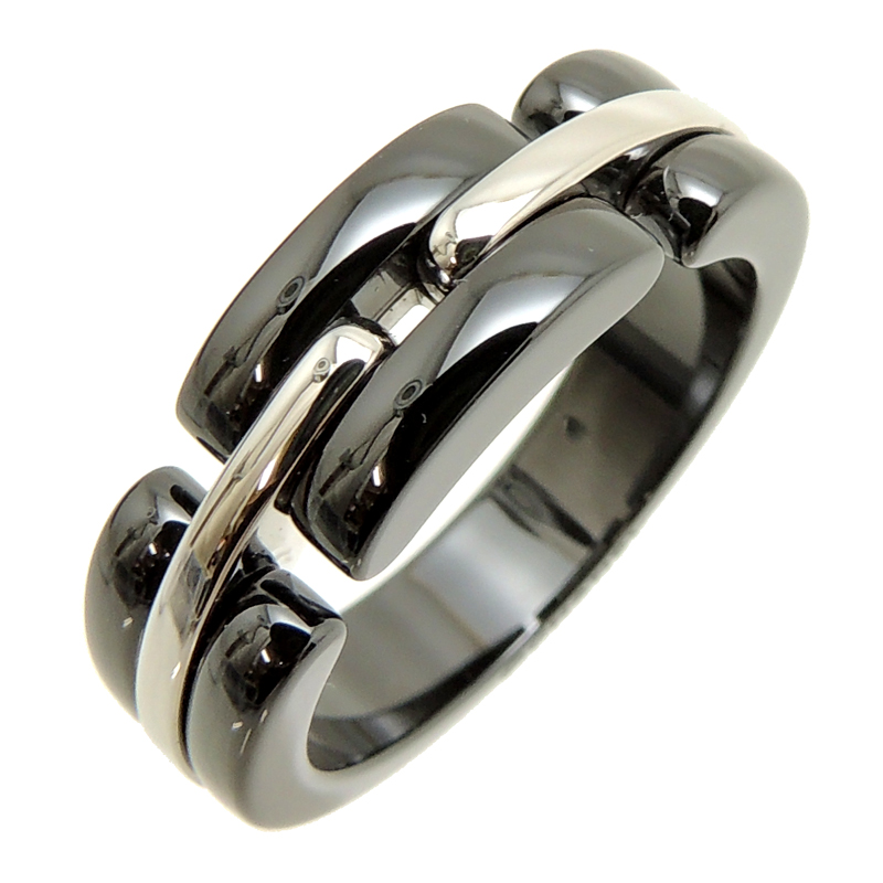 Chanel シャネル ウルトラ 58 セラミック 750ホワイトゴールド 17号 メンズ リング 指輪 Dh 中古 Aランク ー ブラモ 欲しいブランド品がすぐ見つかる ネット通販サイト