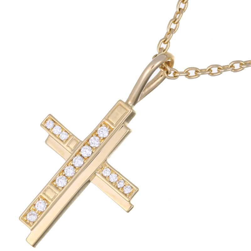 Harry Winston ハリーウィンストン トラシック バイ Hw クロス ダイヤモンド チャーム 750イエローゴールド レディース メンズ ネックレス Dh 中古 Aランク ー ブラモ 欲しいブランド品がすぐ見つかる ネット通販サイト
