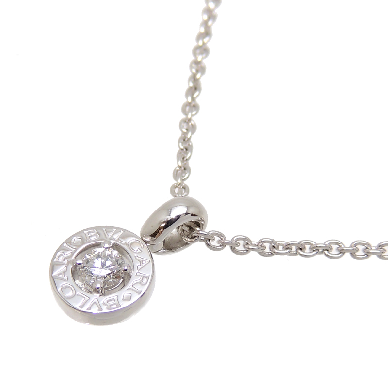 Bvlgari ブルガリ 750wg ブルガリ ブルガリ 1ポイント ダイヤモンド 750ホワイトゴールド レディース メンズ ネックレス Dh 中古 Aランク ー ブラモ 欲しいブランド品がすぐ見つかる ネット通販サイト