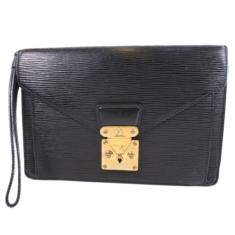 LOUIS VUITTON Louis Vuitton Serie Dragonnu M52612 Epi Leather Noir Black Men Second Bag [Used] ー ...