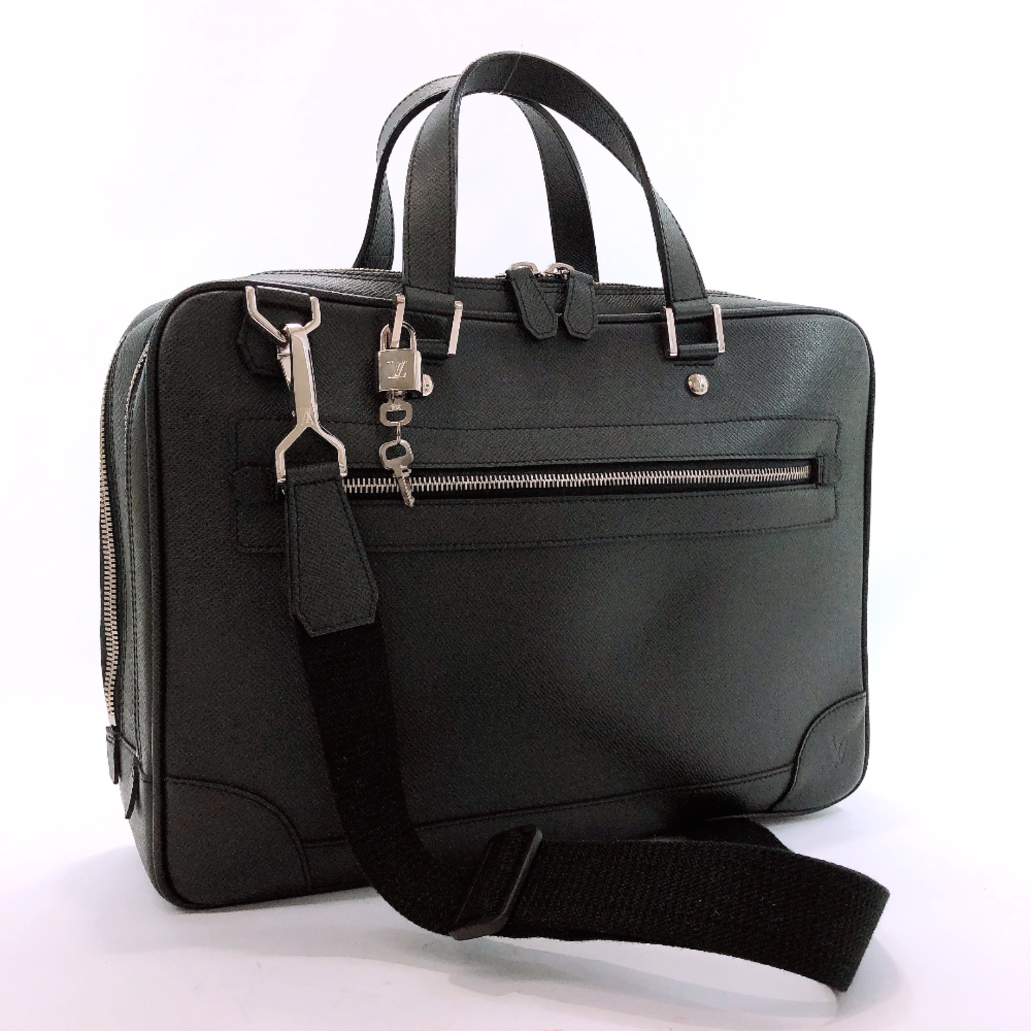 LOUIS VUITTON Louis Vuitton Business Bag M31162 Alexander Taiga Black Aldoise [Used] Men ー The ...