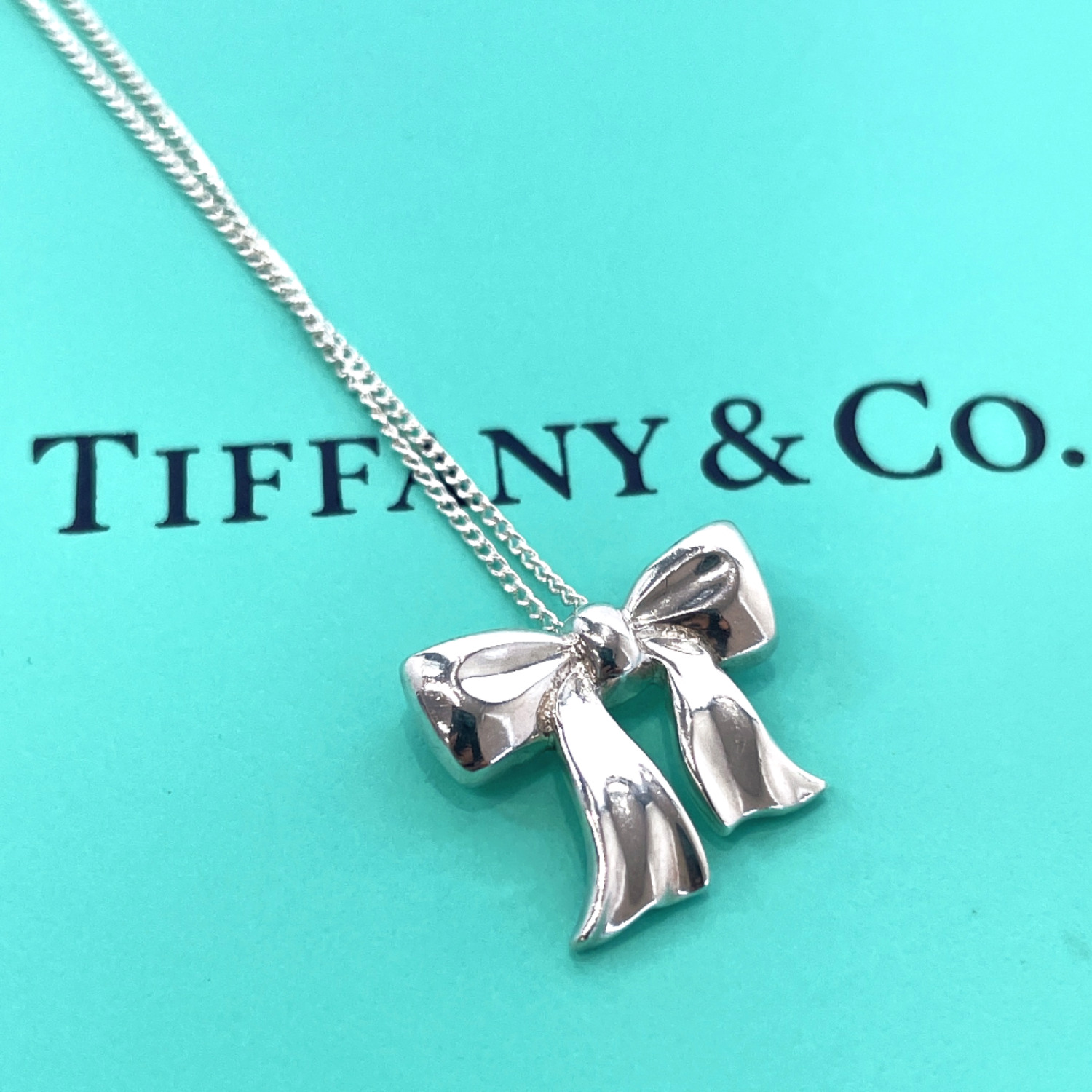 TIFFANY&Co. ティファニー ネックレス リボン シルバー925 シルバー 