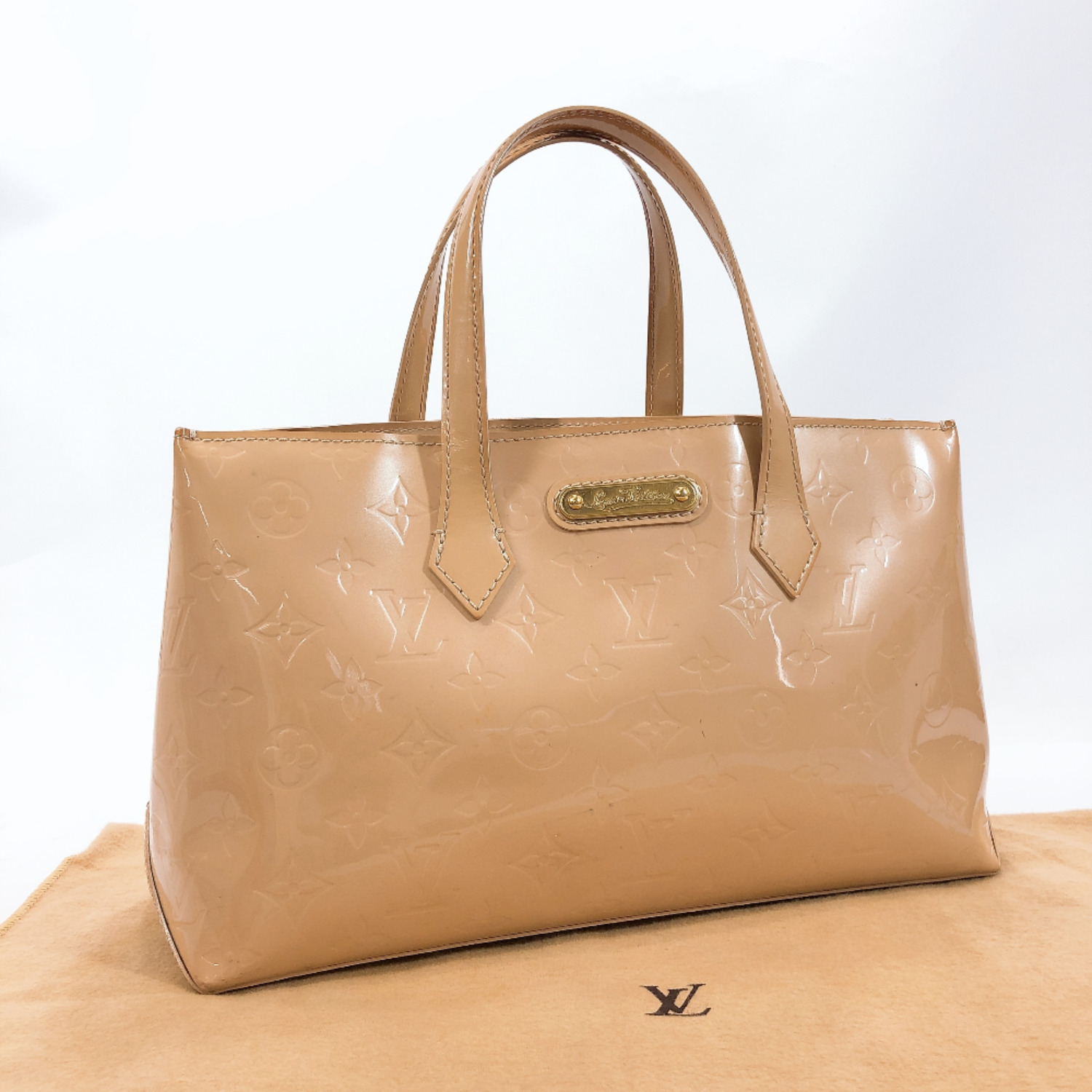 Louis Vuitton Louis Vuitton Wilshire Pm Rose Florentin M Handbag Monogram Verni Beige Used Ladies ー The Best Place To Buy Brand Bags Watches Jewelry Bramo