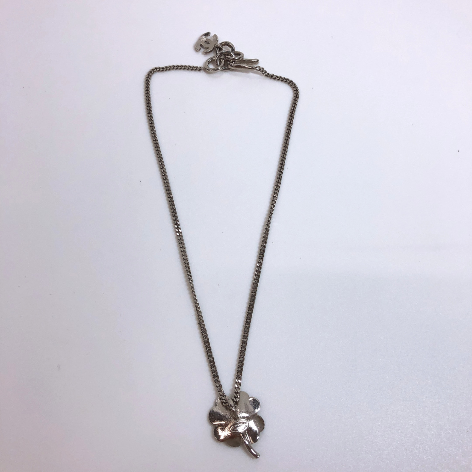 CHANEL CHANEL Coco Mark Rhinestone Four Leaf Clover