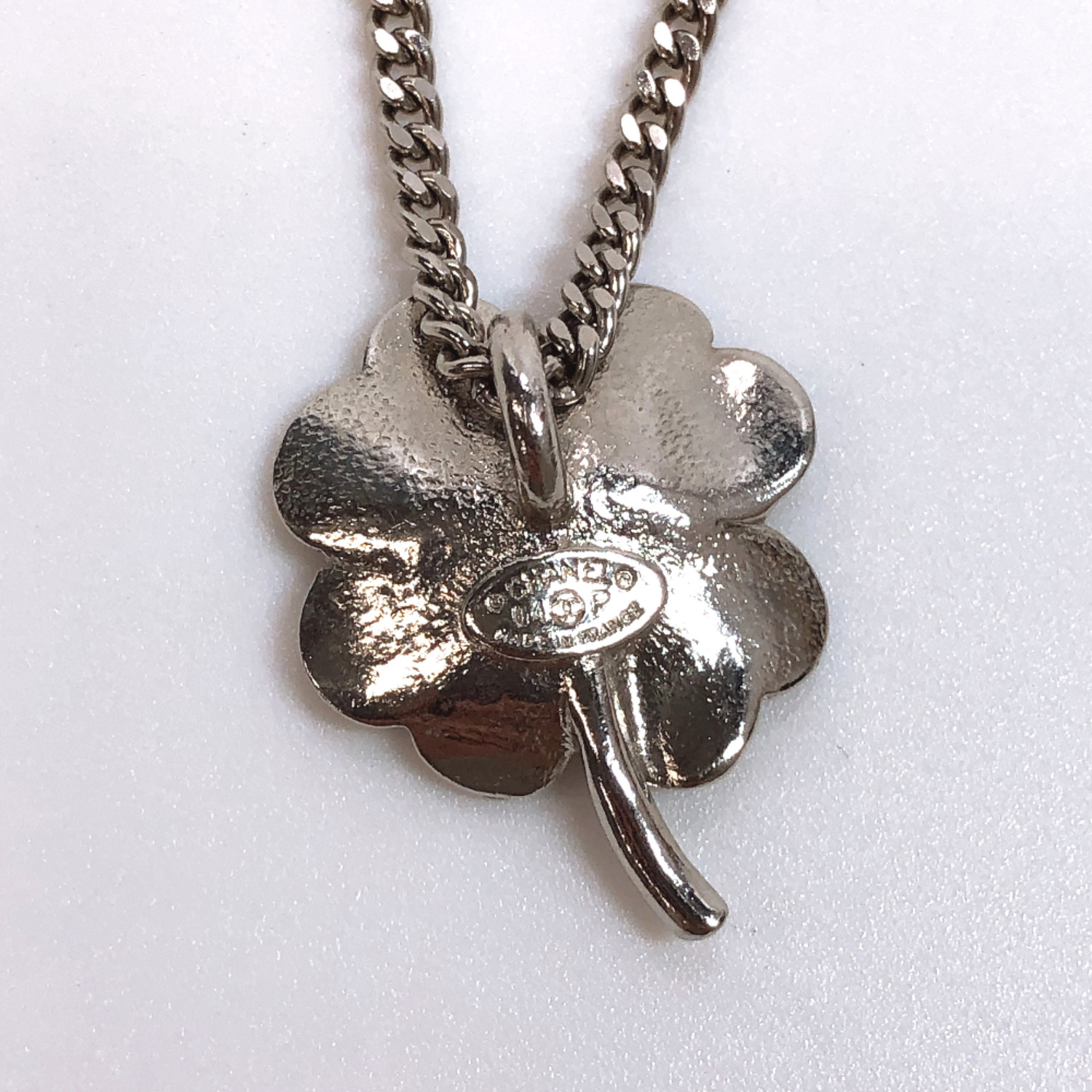 CHANEL CHANEL Coco Mark Rhinestone Four Leaf Clover