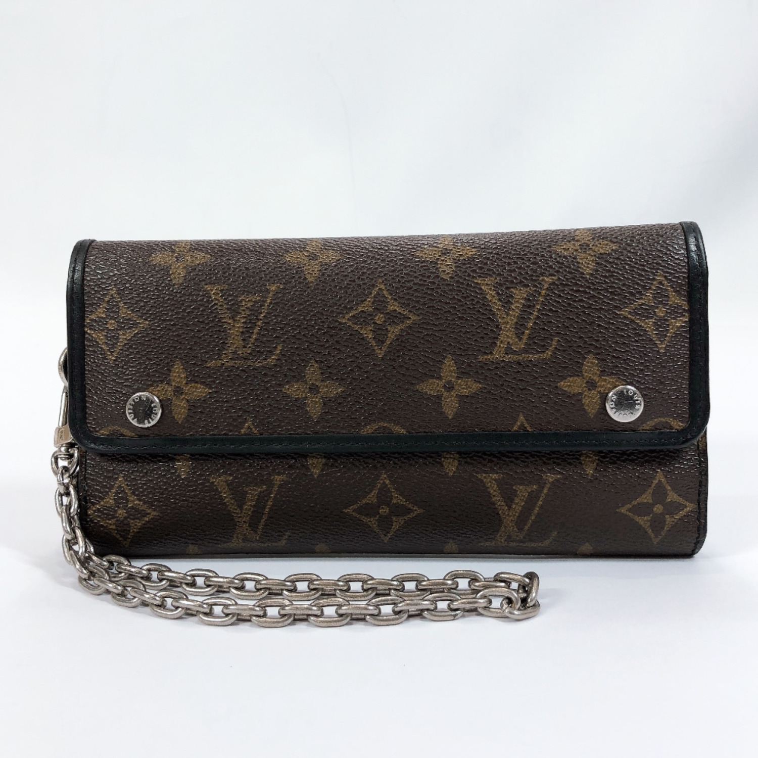 LOUIS VUITTON Louis Vuitton Long Wallet M60168 Portofeuil Ron Monogram Macassar Brown [Used] Men ...