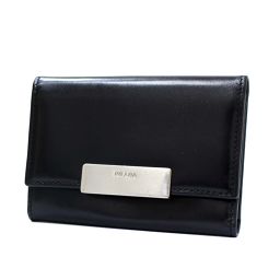 PRADA Prada 6 series key case leather black unisex [pre]