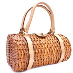 Kate Spade Kate Spade straw bag basket bag handbag straw / leather natural brown women [pre]