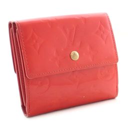 LOUIS VUITTON Louis Vuitton Portonebier Carte Credit W Hook M91169 Two-folded wallet Vernis Rouge Red Women [pre]