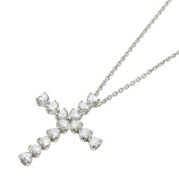 Harry Winston Symbols Heart Shape Cross Diamond Necklace Ladies