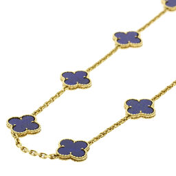 Van Cleef & Arpels Vintage Alhambra 20P Lapis Lazuli Necklace Ladies