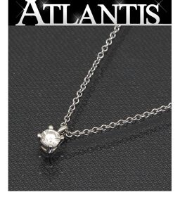 Ginza store Tiffany Solitaire 1P diamond necklace Pt950