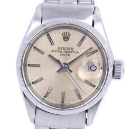 ROLEX Rolex Oyster Perpetual Date 6519 Stainless Steel Self-winding Ladies Gold Dial Watch [Used]