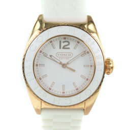 COACH Coach CA.54.7.44.0553 Stainless Steel x Rubber White Quartz Analog Display Ladies White Dial Watch [Used]