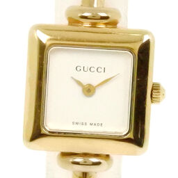 GUCCI Gucci 1900L Stainless Steel Gold Quartz Analog Display Ladies White Dial Watch [Used]
