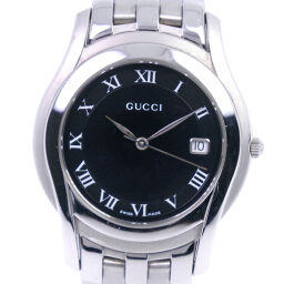 GUCCI Gucci 5500M Stainless Steel Quartz Mens Black Dial Watch [Pre]