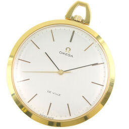 OMEGA Omega Devil / Devil Gold Plated Gold Manual Winding Ladies Silver Dial Pocket Watch [Used]