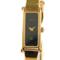 GUCCI Gucci 1500L Stainless Steel Gold Quartz Women&#39;s Black Dial Watch [Pre]