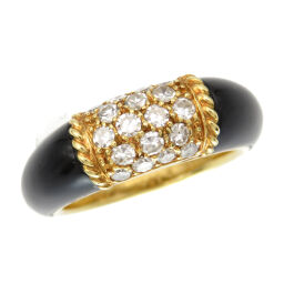 Van Cleef & Arpels Philippines Diamond / Onyx Ring Ring / Ring K18 Yellow Gold / Diamond / Onyx Black 0164 Ladies