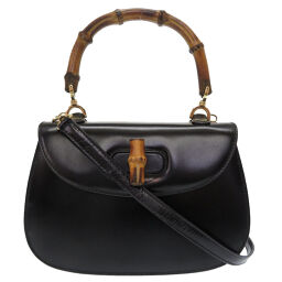 Gucci GUCCI 000 2046 0188 Handbag Leather / Leather Black 0184 Ladies