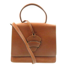 Loewe LOEWE Barcelona Handbag Leather / Leather Brown 0047 Ladies