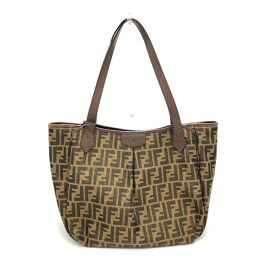 FENDI FENDI 8BH268 Zucca FF pattern shoulder bag shoulder bag tote bag leather / canvas ladies brown
