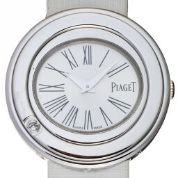 PIAGET ピアジェ P10402 ポセション 1P ダイヤモンド 750ホワイトゴールド×サテン レディース 腕時計 DH65046       【中古】Aランク