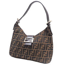 FENDI FENDI 2354-26569-009 Zucca pattern × nylon jacquard ladies shoulder bag DH66861 [used] A rank