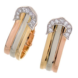 CARTIER Cartier 750 Three Color Gold 2C 750 Yellow Gold x 750 Pink Gold x 750 White Gold Women's Earrings DH67130 [Used] A rank
