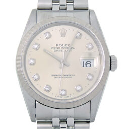 ROLEX Rolex 16234G Datejust 10P diamond W number 1994-1995 self-winding men's silver dial watch DH67183 [used] A rank