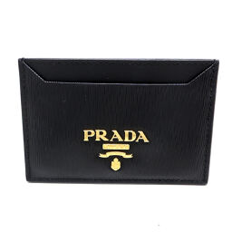 PRADA Prada 1MC208 Leather Women's Men's Card Case DH67241 [Used] A rank