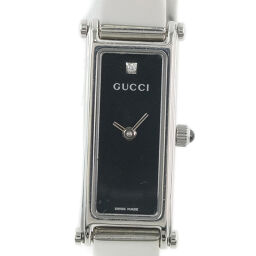 GUCCI Gucci 1500L Stainless Steel x Diamond Quartz Analog Display Ladies Black Dial Watch [Used]