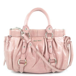 MIUMIU Miu Miu 2way Shoulder Calf Pink Ladies Handbag [Used]
