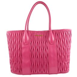 MIUMIU Miu Miu Materasse Calf Pink Ladies Tote Bag [Used]